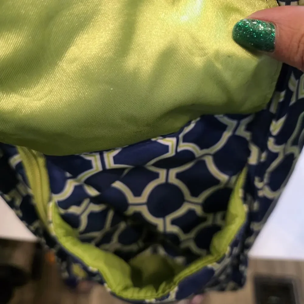Ju-Ju-Be BFF Diaper Bag, Blue and Lime Green Geometric Print 18